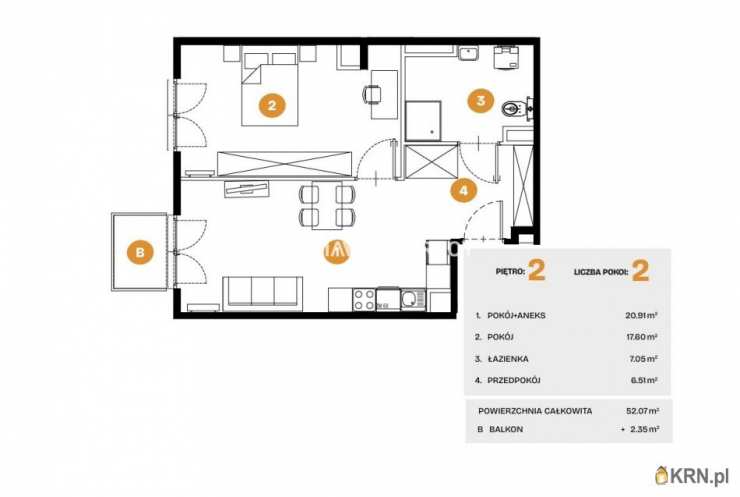 Mieszkanie  na sprzedaż, Kraków, Bronowice, ul. Na Błonie, 2 pokojowe