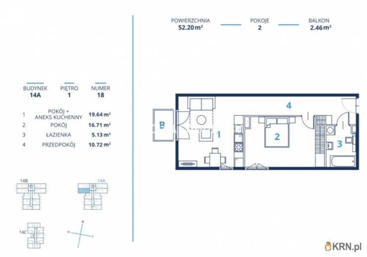Kraków, Dębniki/Ruczaj, ul. Czerwone Maki, Mieszkanie  na sprzedaż, 2 pokojowe