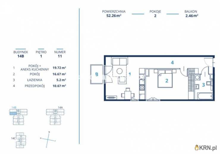 Kraków, Dębniki/Ruczaj, ul. Czerwone Maki, Mieszkanie  na sprzedaż, 2 pokojowe