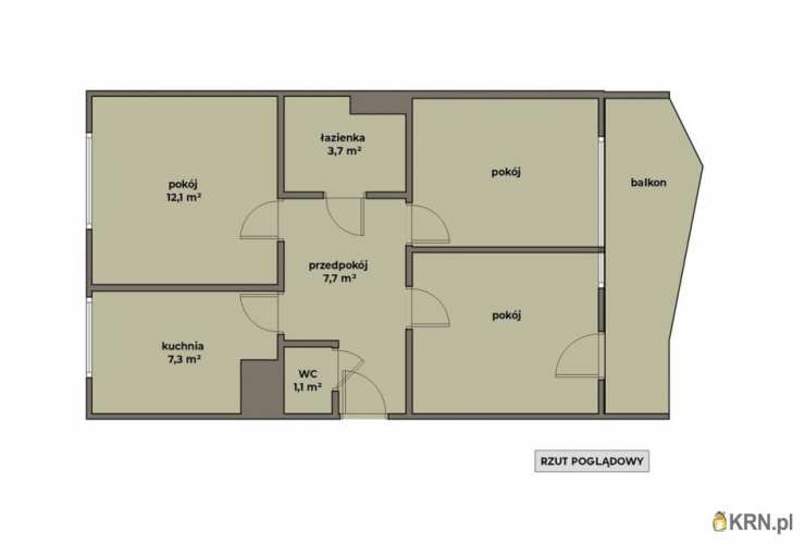 Mieszkanie  na sprzedaż, Kraków, Prądnik Biały, ul. Bałtycka, 3 pokojowe