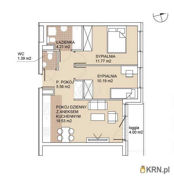 Mieszkanie  na sprzedaż, 3 pokojowe, Wrocław, Psie Pole/Zakrzów, ul. Odolanowska
