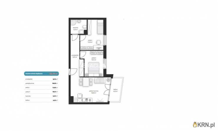 3 pokojowe, Mieszkanie  na sprzedaż, Kraków, Wzgórza Krzesławickie, ul. Polskich