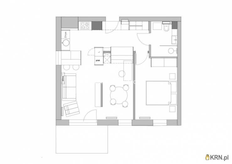 Kraków, Podgórze, ul. Rydlówka, Mieszkanie  na sprzedaż, 2 pokojowe