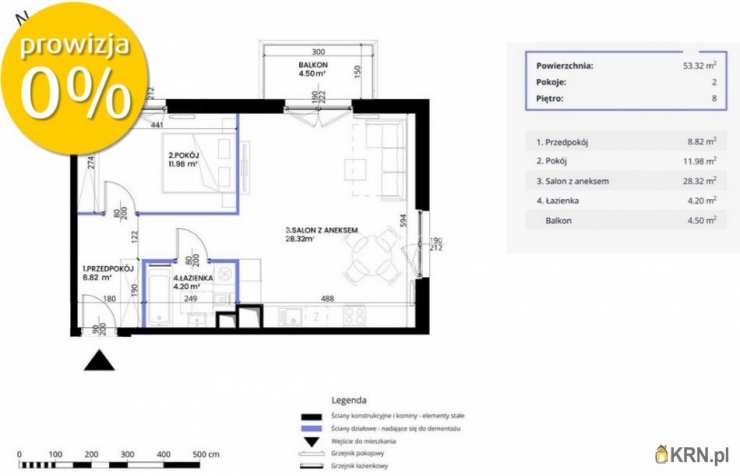 Mieszkanie  na sprzedaż, Wrocław, Krzyki/Południe, ul. , 2 pokojowe