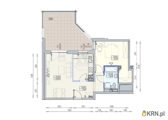 Mieszkanie  na sprzedaż, Wrocław, Krzyki/Partynice, ul. Braterska, 2 pokojowe
