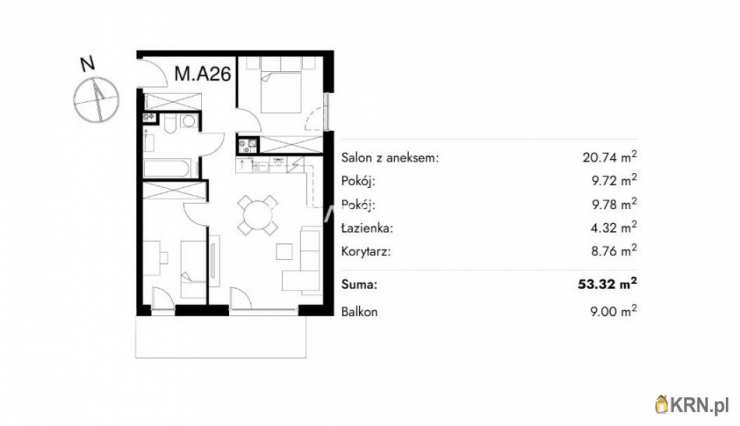 3 pokojowe, Kraków, Prądnik Biały, ul. Stelmachów, Mieszkanie  na sprzedaż