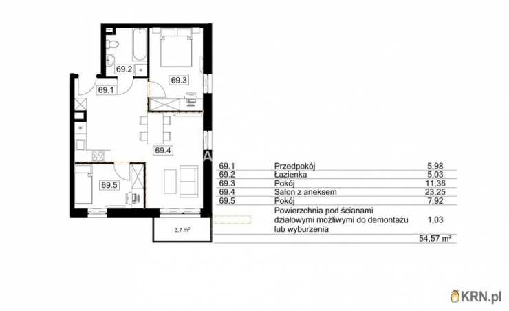 Kraków, Bieżanów-Prokocim/Złocień, ul. Agatowa, Mieszkanie  na sprzedaż, 3 pokojowe