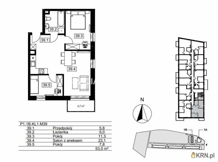Kraków, Bieżanów-Prokocim/Złocień, ul. Agatowa, Mieszkanie  na sprzedaż, 3 pokojowe