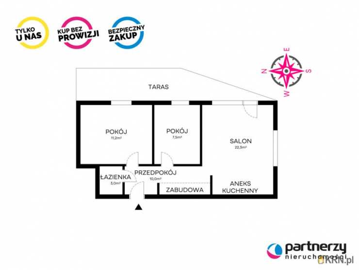 Mieszkanie  na sprzedaż, Gdynia, Oksywie, ul. Nasypowa, 3 pokojowe