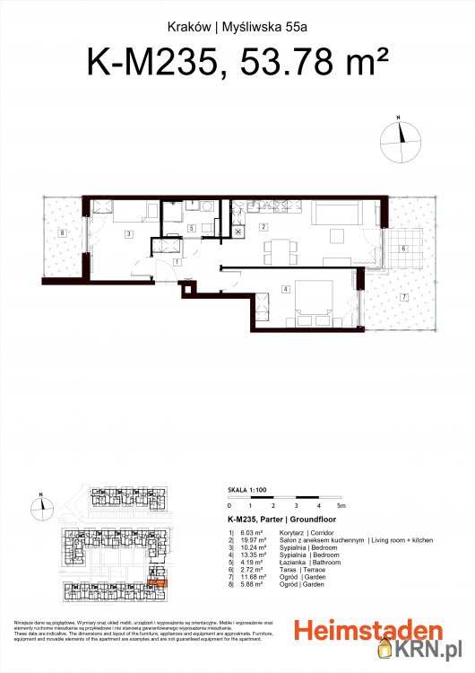 Mieszkanie  na sprzedaż, 3 pokojowe, Kraków, Podgórze/Płaszów, ul. Myśliwska