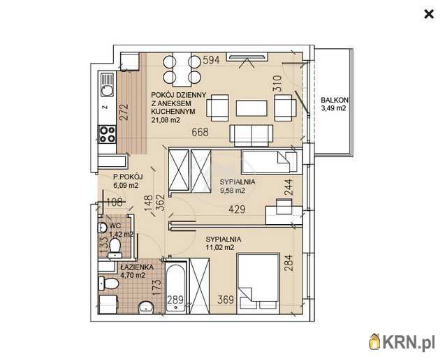 Mieszkanie  na sprzedaż, 3 pokojowe, Wrocław, Psie Pole/Sołtysowice, ul. 