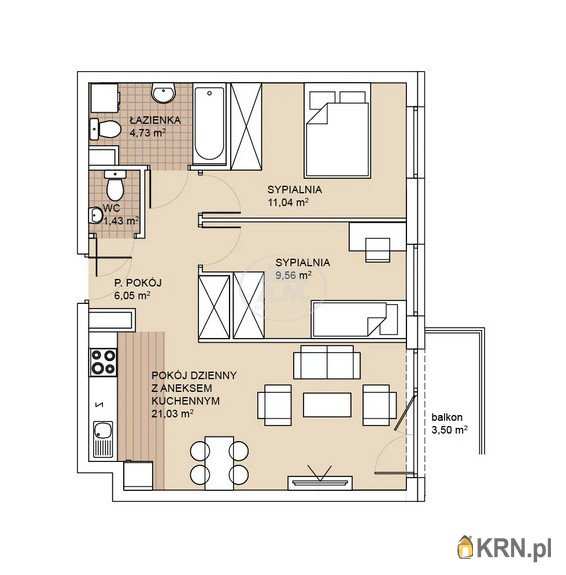 Mieszkanie  na sprzedaż, 3 pokojowe, Wrocław, Psie Pole/Sołtysowice, ul. 