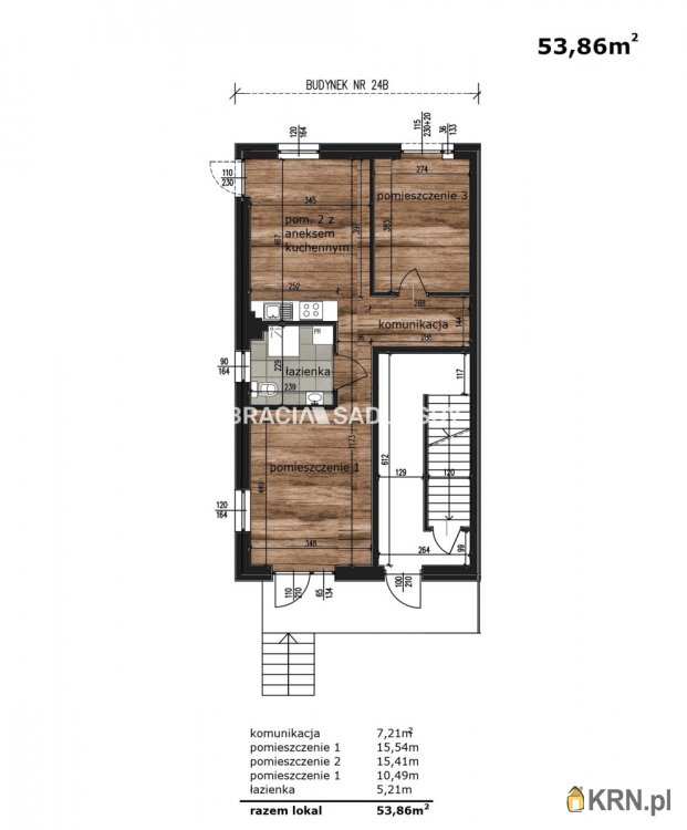 Kraków, Podgórze/Płaszów, ul. Myśliwska, Mieszkanie  na sprzedaż, 3 pokojowe