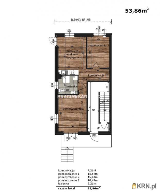 Kraków, Podgórze/Płaszów, ul. Myśliwska, Mieszkanie  na sprzedaż, 3 pokojowe