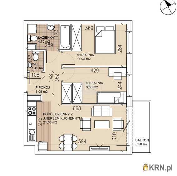 Mieszkanie  na sprzedaż, 3 pokojowe, Wrocław, Psie Pole/Sołtysowice, ul. 