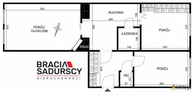 3 pokojowe, Kraków, Stare Miasto, ul. Librowszczyzna, Mieszkanie  do wynajęcia