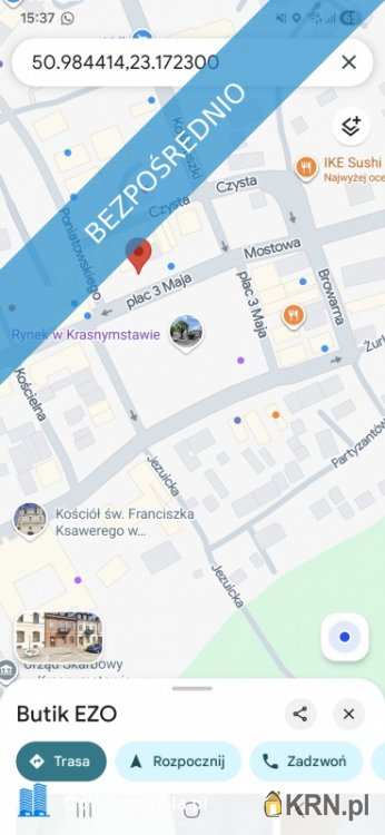 Mieszkanie  na sprzedaż, Krasnystaw, ul. Plac 3 Maja, 2 pokojowe