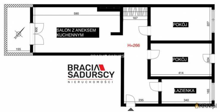 3 pokojowe, Mieszkanie  na sprzedaż, Kraków, Prądnik Biały, ul. Z. Glogera