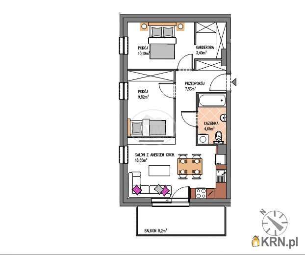 Mieszkanie  na sprzedaż, 3 pokojowe, Siechnice, ul. św. Krzyża