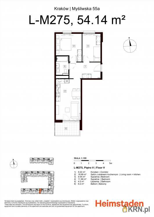 Mieszkanie  do wynajęcia, 3 pokojowe, Kraków, Podgórze/Płaszów, ul. Myśliwska