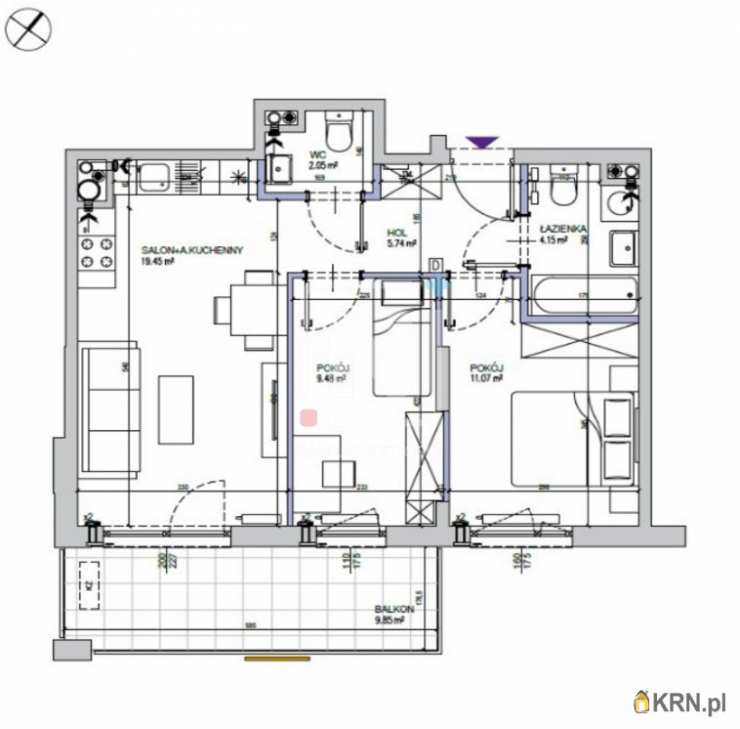 3 pokojowe, Warszawa, Mokotów/Służewiec, ul. Bokserska, Mieszkanie  na sprzedaż