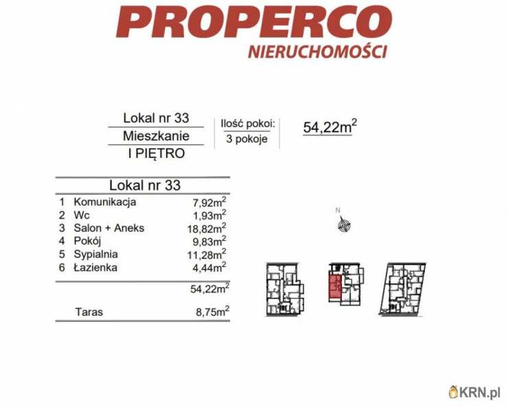 3 pokojowe, Mieszkanie  na sprzedaż, Kielce, Szydłówek, ul. Klonowa