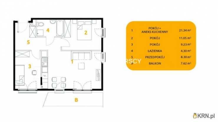 Kraków, Prądnik Biały, ul. 29 Listopada, 3 pokojowe, Mieszkanie  na sprzedaż