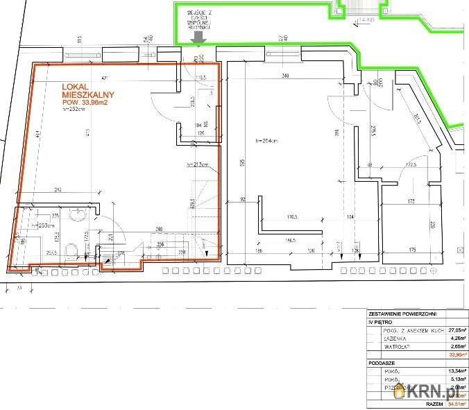 Ewa Szembek Biuro Nieruchomości, Mieszkanie  na sprzedaż, Kraków, Stare Miasto, ul. O. Kolberga