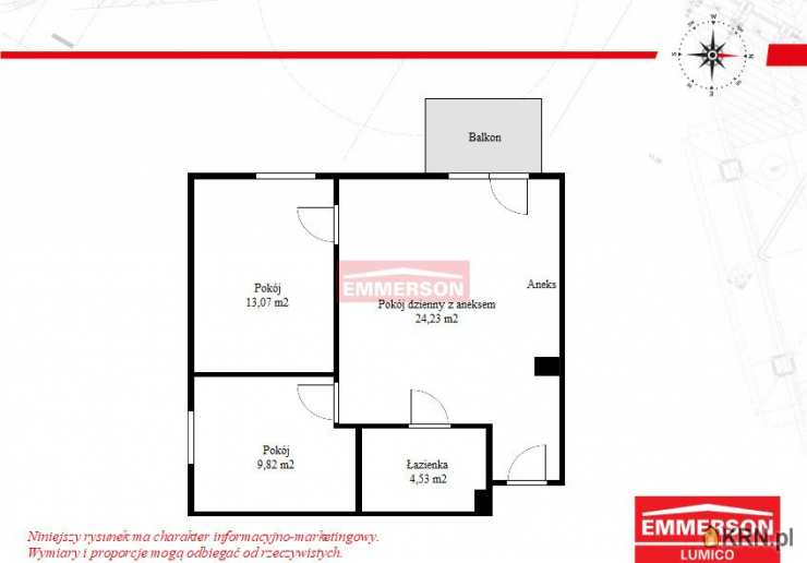 3 pokojowe, Mieszkanie  na sprzedaż, Kraków, Dębniki, ul. 