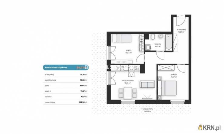 Kraków, Wzgórza Krzesławickie, ul. Polskich, Mieszkanie  na sprzedaż, 3 pokojowe