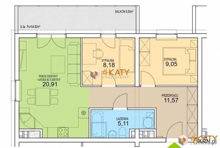 Mieszkanie  na sprzedaż, Nowa Sól, ul. Ekonomiczna, 3 pokojowe