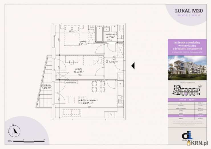 Mieszkanie  na sprzedaż, Kraków, Prądnik Czerwony, ul. Dominikanów, 3 pokojowe
