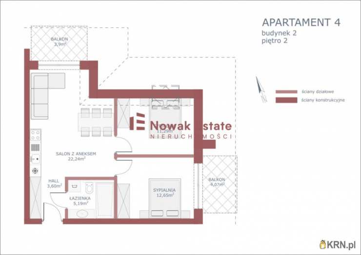 Bańska Niżna, ul. Papieska, Mieszkanie  na sprzedaż, 3 pokojowe