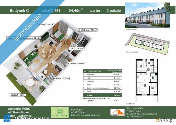 3 pokojowe, Jelcz-Laskowice, ul. , Mieszkanie  na sprzedaż
