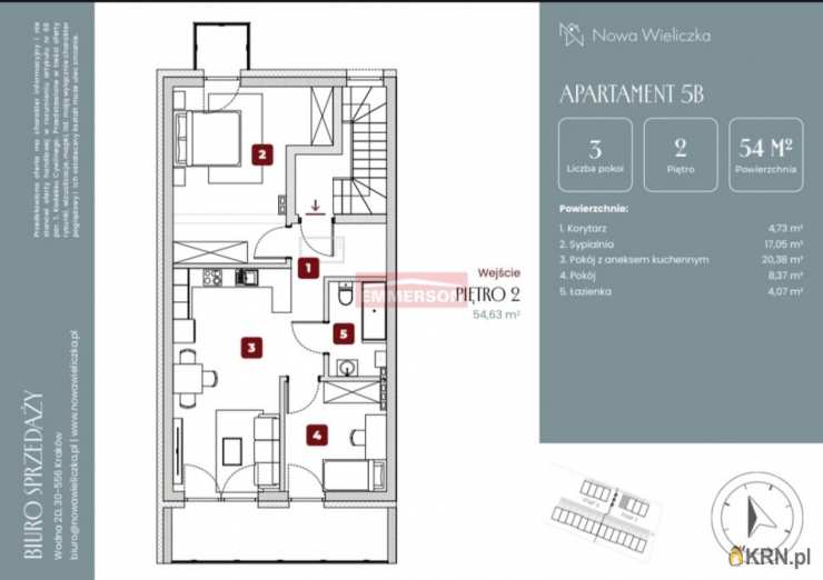 3 pokojowe, Wieliczka, ul. , Mieszkanie  na sprzedaż