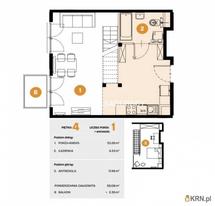 Mieszkanie  na sprzedaż, Kraków, Bronowice, ul. Na Błonie, 2 pokojowe