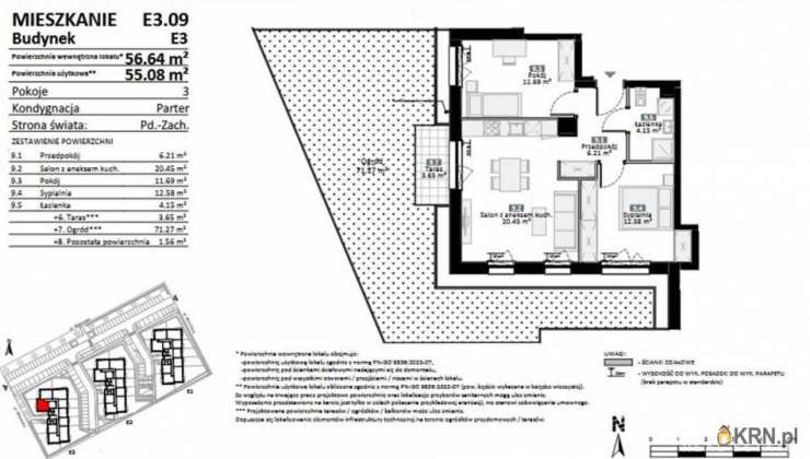 Rokitki, ul. , Mieszkanie  na sprzedaż, 3 pokojowe