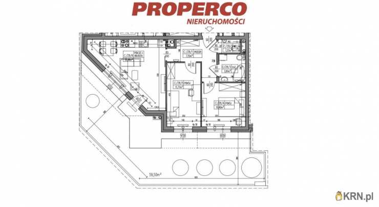 3 pokojowe, Kielce, Uroczysko, ul. Klonowa, Mieszkanie  na sprzedaż