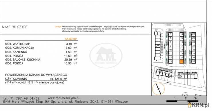 3 pokojowe, Mieszkanie  na sprzedaż, Wilczyce, ul. Wrocławska