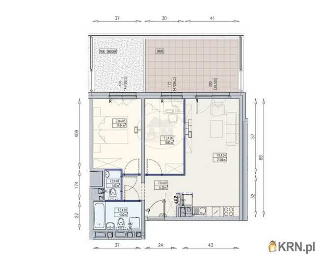 Mieszkanie  na sprzedaż, Wrocław, Krzyki/Partynice, ul. Braterska, 3 pokojowe
