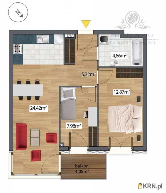 3 pokojowe, Wrocław, Krzyki, ul. , Mieszkanie  na sprzedaż