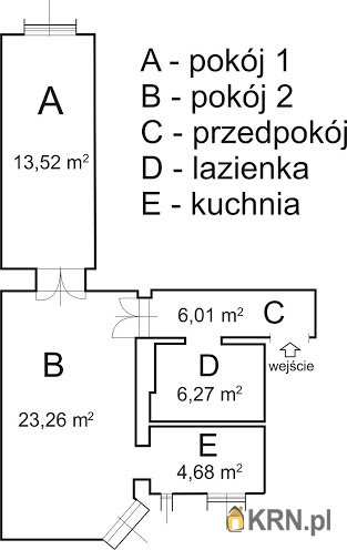 Mieszkanie  do wynajęcia, 2 pokojowe, Kraków, Stare Miasto, ul. Radziwiłłowska