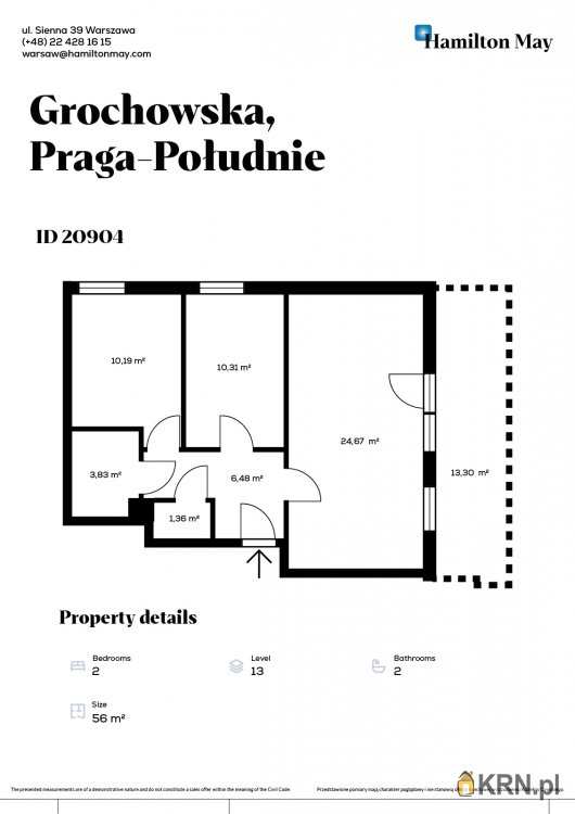 Mieszkanie  na sprzedaż, 3 pokojowe, Warszawa, ul. 