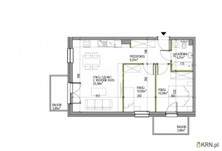 Wrocław, Krzyki, ul. , 2 pokojowe, Mieszkanie  na sprzedaż