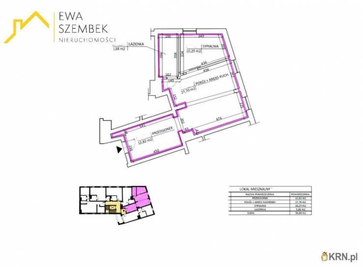 Mieszkanie  na sprzedaż, Kraków, Podgórze/Stare Podgórze, ul. , 2 pokojowe