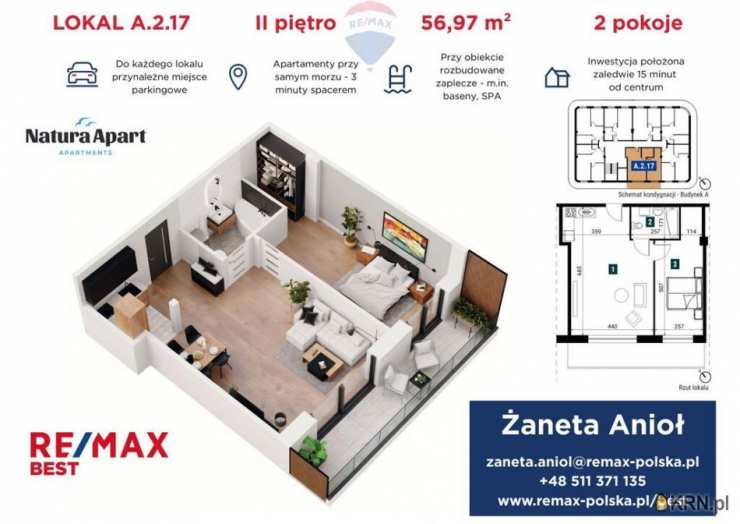 Mieszkanie  na sprzedaż, Władysławowo, Jastrzębia Góra, ul. , 2 pokojowe