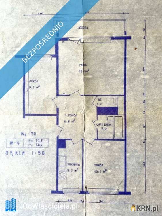Turek, ul. J. Piłsudskiego, Mieszkanie  na sprzedaż, 3 pokojowe