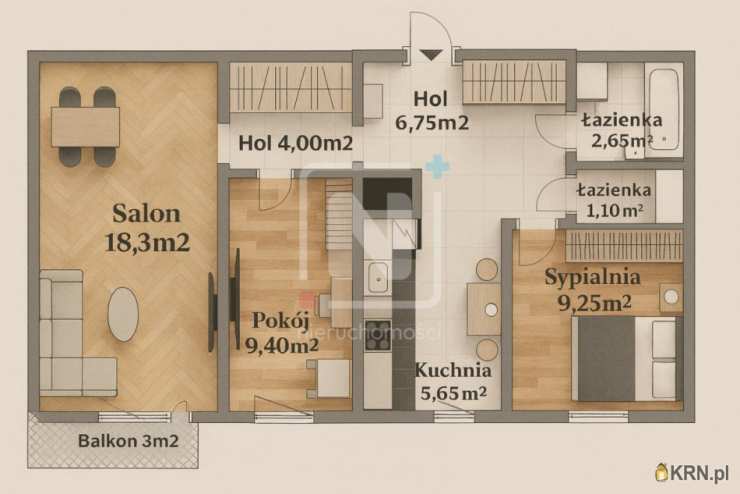 3 pokojowe, Warszawa, Mokotów, ul. Wilanowska, Mieszkanie  na sprzedaż