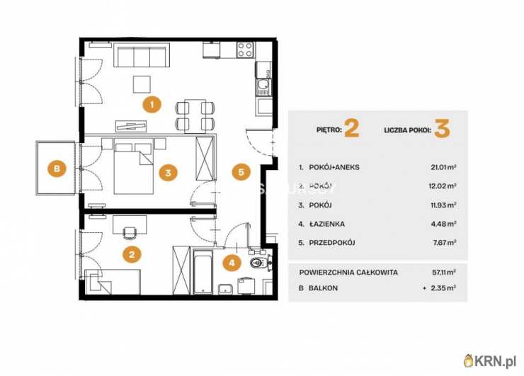 Kraków, Bronowice, ul. Na Błonie, Mieszkanie  na sprzedaż, 3 pokojowe