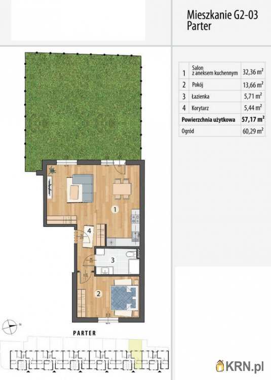 Mieszkanie  na sprzedaż, 2 pokojowe, Kąty Wrocławskie, ul. 